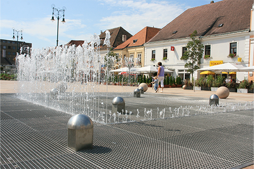 Spielbrunnen am Hauptplatz Tulln